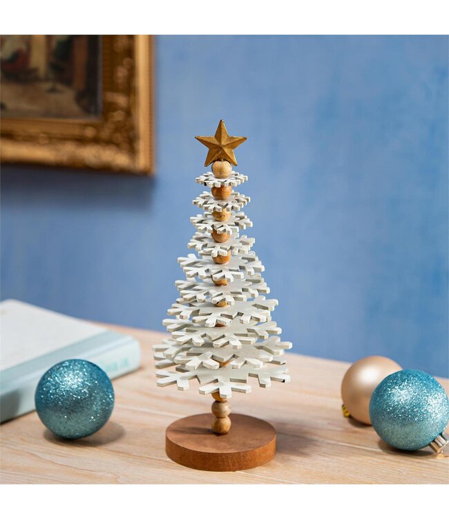 Evergreen Enterprises Season to Sparkle Table Décor Snowflake Christmas Tree