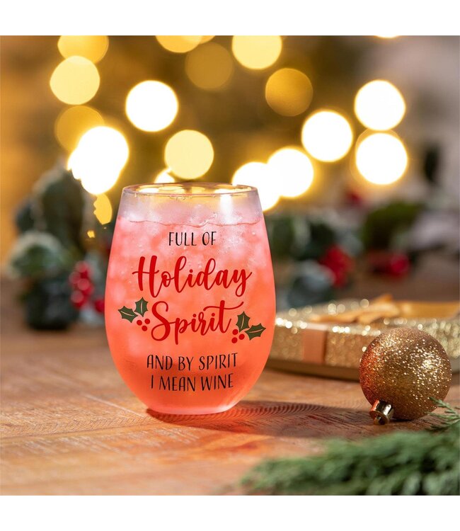 Evergreen Enterprises Christmas Vacation Stemless Wine Glass Holiday Spirit