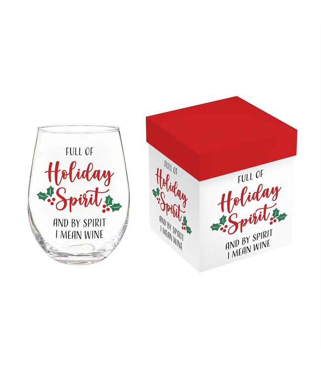 Evergreen Enterprises Christmas Vacation Stemless Wine Glass Holiday Spirit