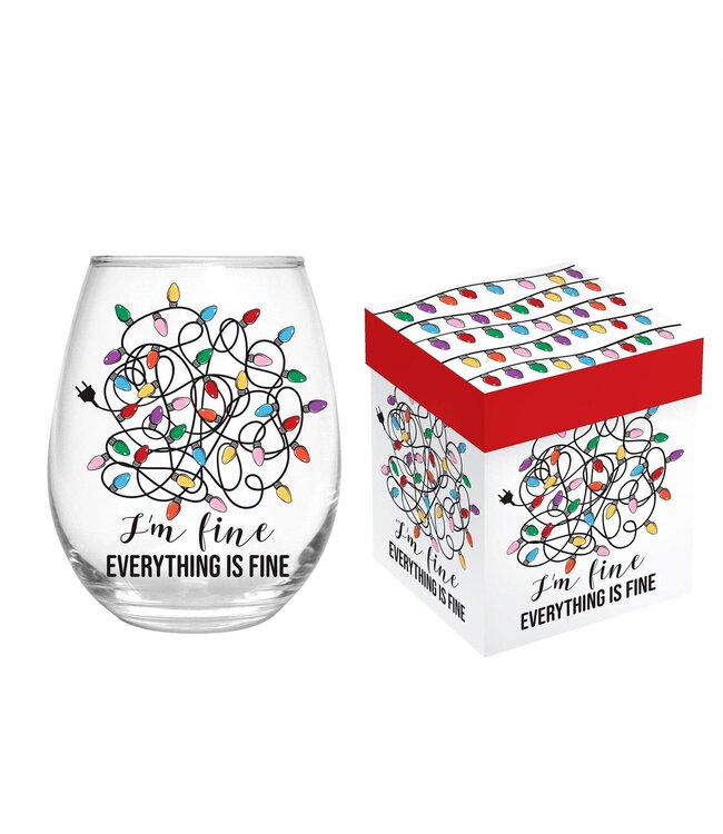 Evergreen Enterprises Christmas Vacation Stemless Wine Glass I'm Fine