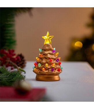 Evergreen Enterprises Joyful Traditions LED Table Decor Ceramic Metallic