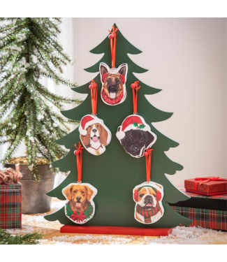 Youngs Wood Dog Pet Ornament
