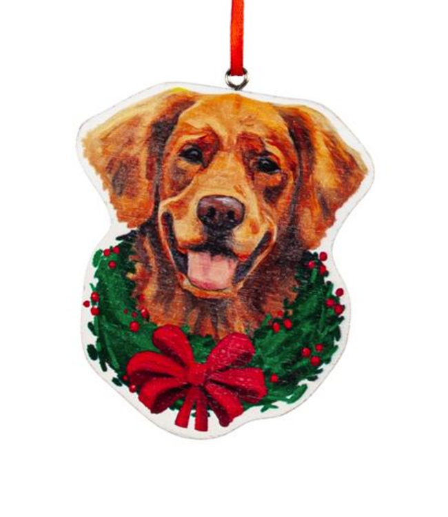 Youngs Wood Dog Pet Ornament