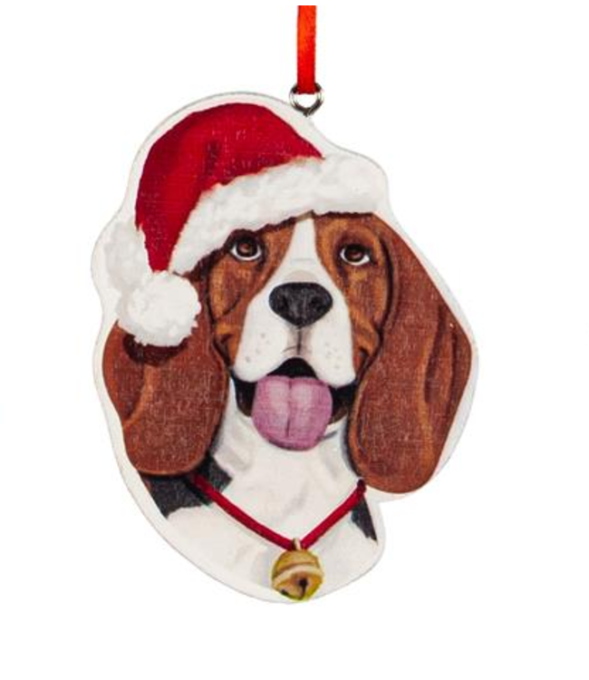 Youngs Wood Dog Pet Ornament