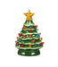 Evergreen Enterprises Joyful Traditions LED Table Decor Ceramic Mini Tree Color Changing 5"