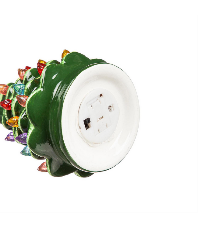 Evergreen Enterprises Joyful Traditions LED Table Decor Ceramic Mini Tree Color Changing 5"