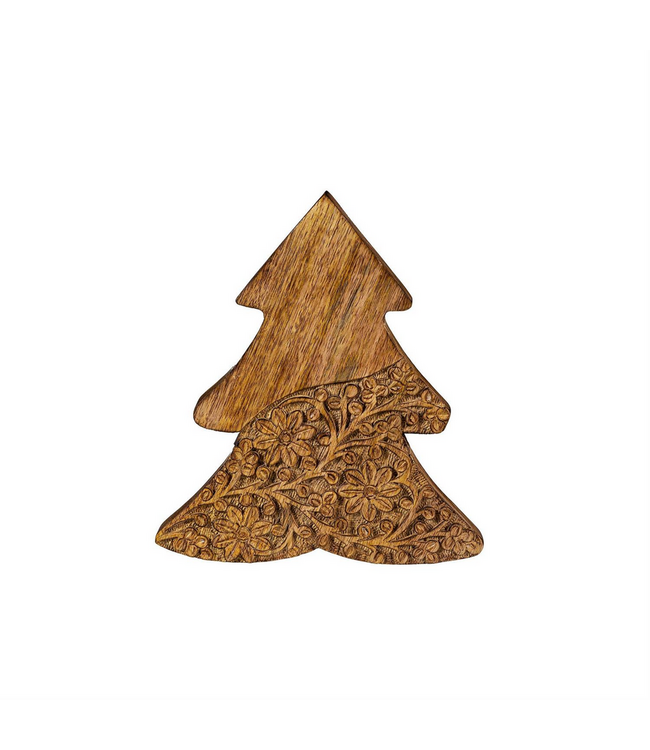 Evergreen Enterprises VivaStyle Table Decor Wood Decor Carved Floral Tree