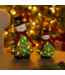 Evergreen Enterprises Joyful Traditions LED Table Decor Ceramic Snowman with Christmas Tree Body and Cardinals