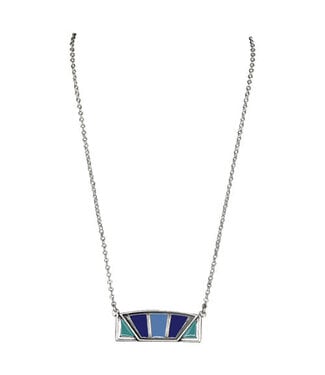 Justin Justin Ladies Necklace Color Block Bar