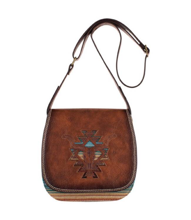 Catchfly Catchfly Saddle Bag Brown W/Steer Head