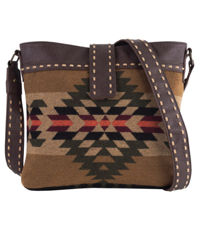 Justin Justin Ladies Crossbody Brown and Multicolored Aztec