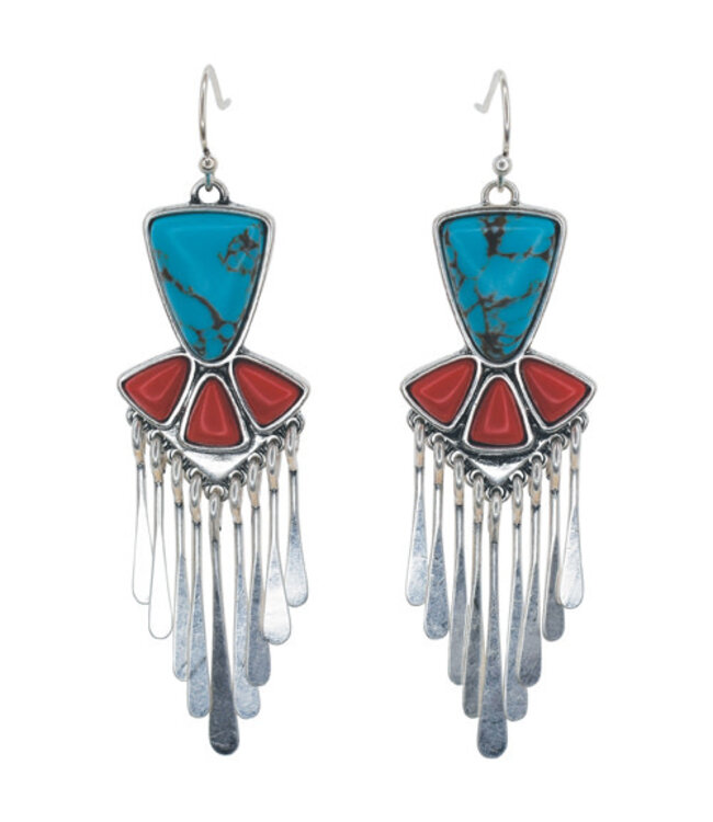 Justin Justin Ladies Earrings Blossom Chandelier with Stones
