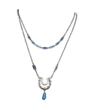 Justin Justin Ladies Necklace Horsehoe Double Strand