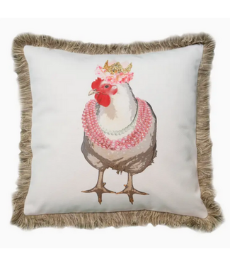 Carstens Inc Watercolor Chicken Pillow