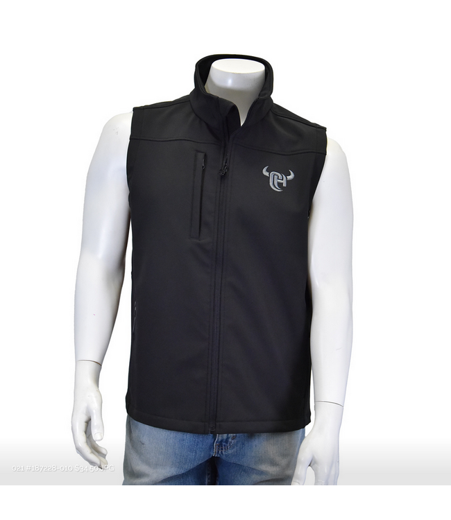 Cowboy Hardware 3D CH Logo Polyshell Vest Jet Black