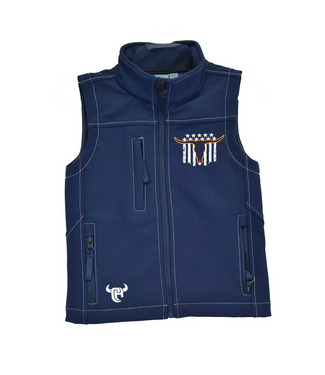 Cowboy Hardware Youth Skull Banner Polyshell Vest