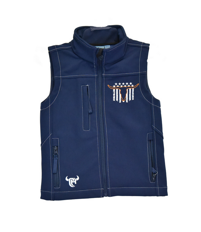 Cowboy Hardware Youth Skull Banner Polyshell Vest