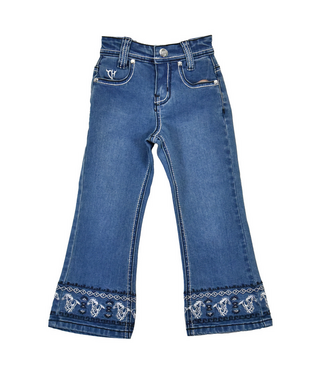 Cowboy Hardware Infant/Toddler Running Horse Boot Cut Jean - Medium/Wash