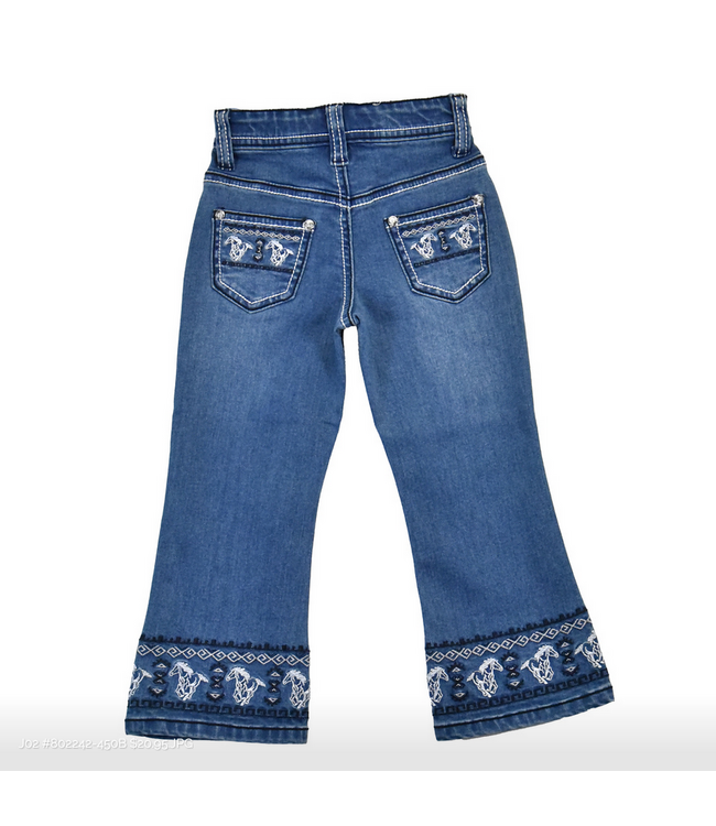 Cowboy Hardware Infant/Toddler Running Horse Boot Cut Jean - Medium/Wash