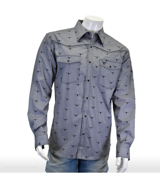 Cowboy Hardware Mens Skull Scatter L/S Print