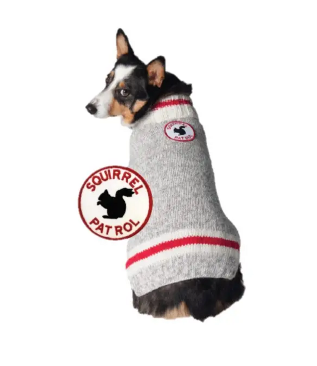 Chilly Dog Squirrel Patrol Patch Dog Sweater