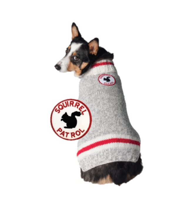 Chilly Dog Squirrel Patrol Patch Dog Sweater