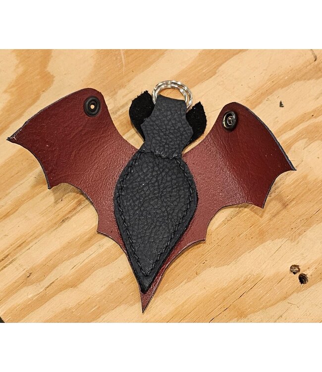 Beyond the Barn Leather Bat Key Fob Chain Purse Charm BTB