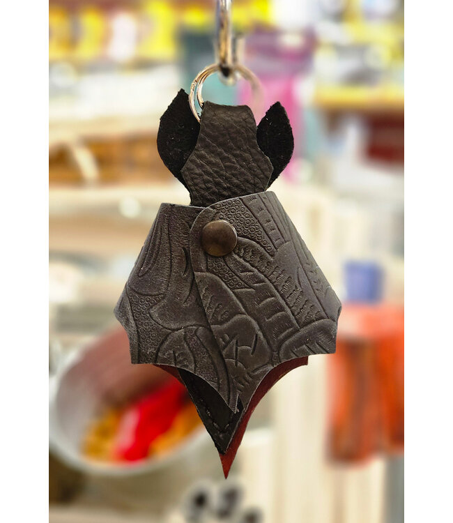 Beyond the Barn Leather Bat Key Fob Chain Purse Charm BTB