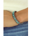 1 the Woman Boho Turquoise Gem Beaded Open Bracelet