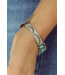 1 the Woman Boho Turquoise Gem Beaded Open Bracelet