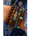 1 the Woman Boho Turquoise Wooden Beaded Multi Layer Bracelet
