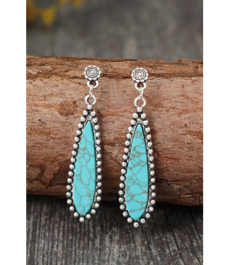 1 the Woman Vintage Bohemian Turquoise Alloy Earrings