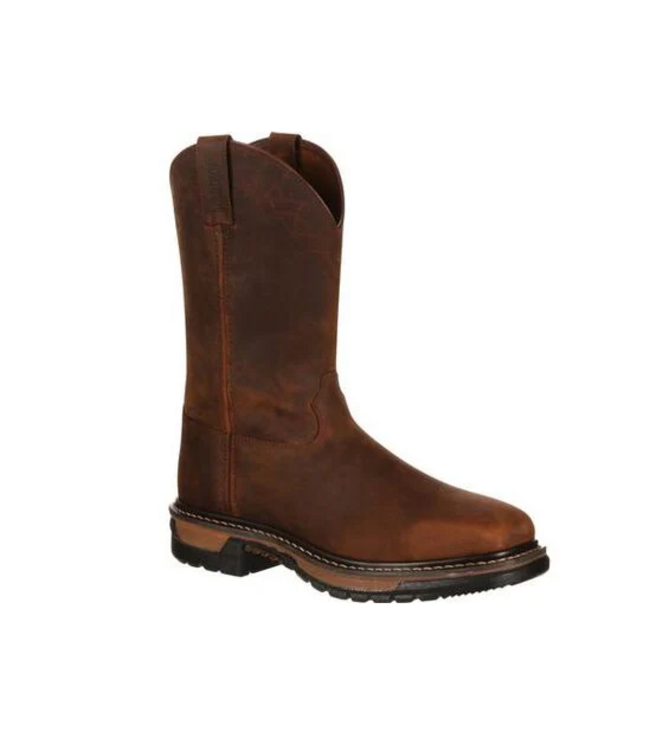 Rocky Men's 12" Brown Western Boot Tobacco