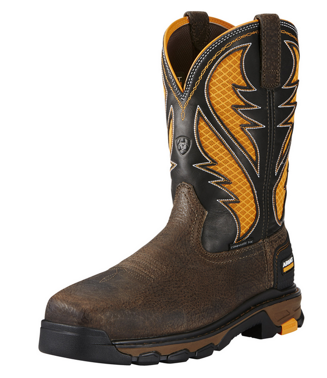 Ariat Men's Intrepid Venttek CT- Cocoa/Orange