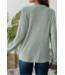 66DISCO Womens Ribbed Texture Drop Shoulder Henley Knit Top