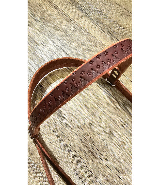 Beyond the Barn Handmade Bridle Headstall Pinstripe Star Trees BTB