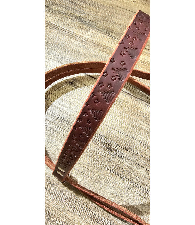 Beyond the Barn Handmade Bridle Headstall Pinstripe Star Trees BTB