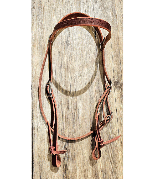 Beyond the Barn Handmade Bridle Headstall Pinstripe Star Trees BTB