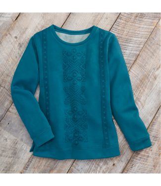 Back in the Saddle Tonal Embroidered Sweatshirt