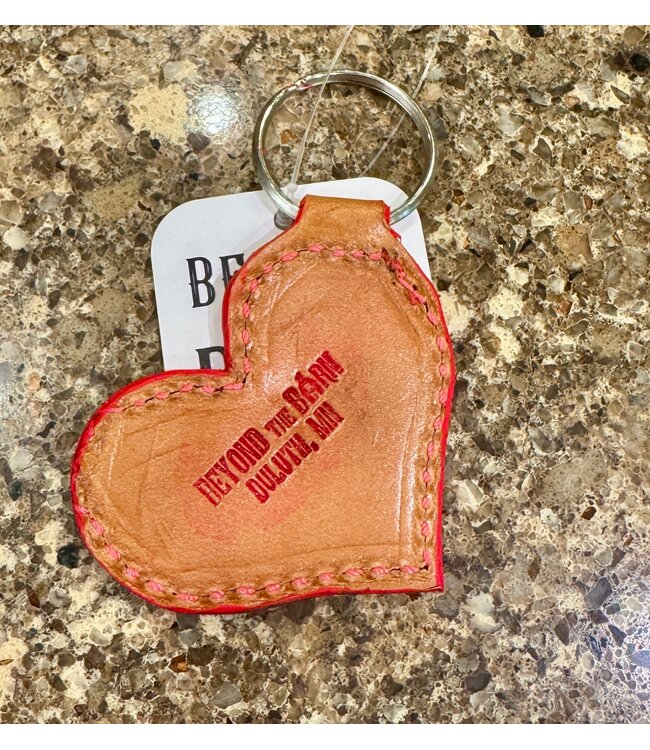 Beyond the Barn Heart Leather Key Fob Assort. BTB