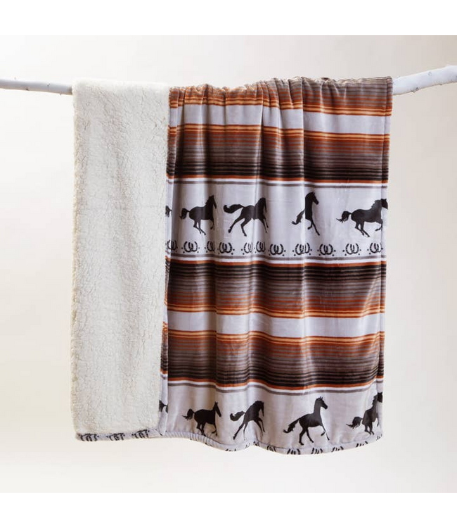 Wrangler Running On the Range Sherpa Throw