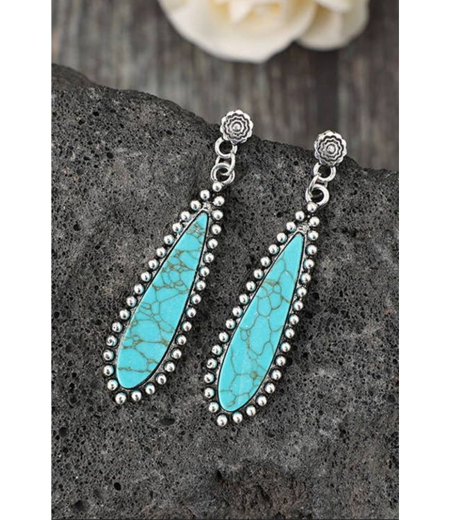 1 the Woman Vintage Bohemian Turquoise Alloy Earrings