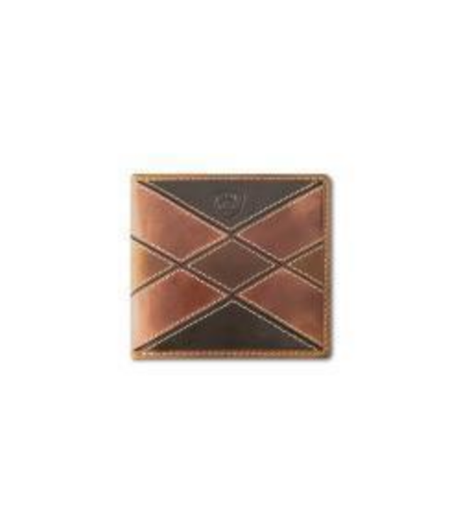 Ariat Ariat Mens Large Bifold Style Wallet Patchwork Embossed Multicolor
