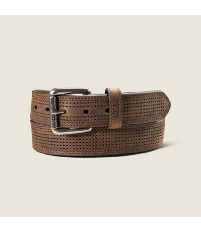 Ariat Ariat Mens Work Belt Perforated Brown