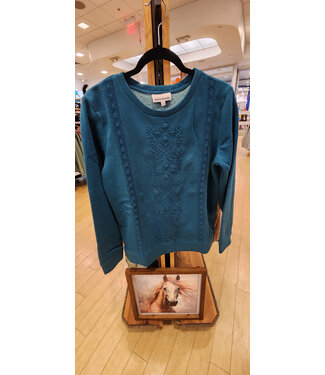 Back in the Saddle Tonal Embroidered Sweatshirt