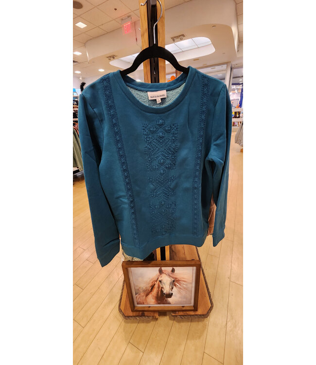 Back in the Saddle Tonal Embroidered Sweatshirt