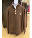 Cowboy Hardware Solid Qtr Zip Fleece Cadet Dark Chocolate