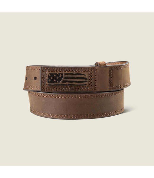 Ariat Ariat Mens Work Belt Scratchless Leather- Brown