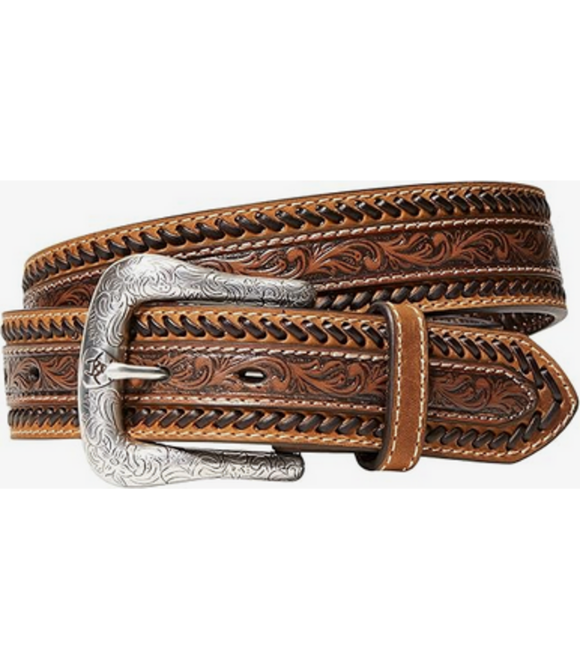Ariat Ariat Mens Belt Buck Stitching Floral Tooled
