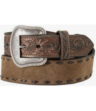 Nocona Nocona Mens Belt 1 7/8" - 1 1/2" Roughout Buck Lacing Tan